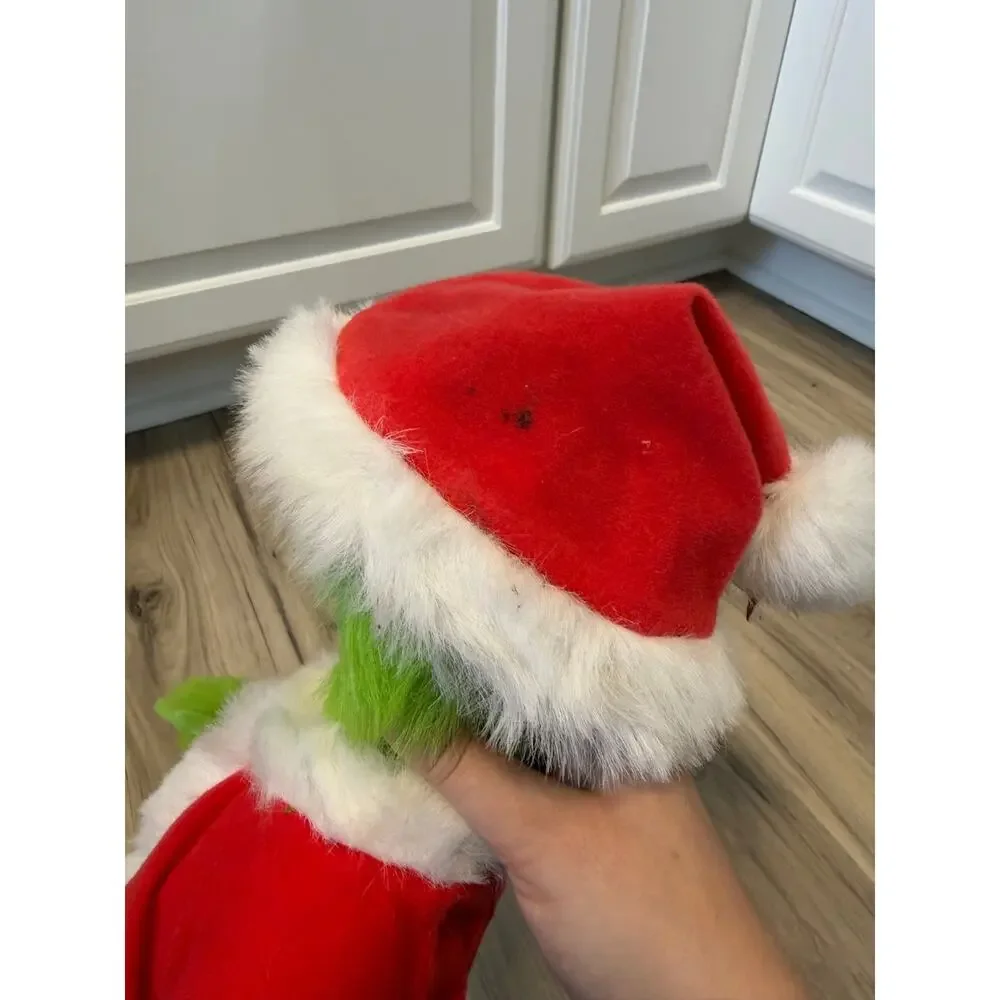 VTG How the Grinch Stole Christmas 2 Face Transforming Talking Plush Doll 2000